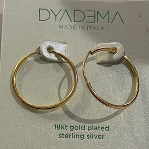 DYA Italy 18K Gold Plated Hoop Earrings